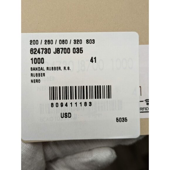 Gucci Logo Embossed Mid-Heel Rubber Sandals Black EU41 624730 - Picture 11 of 12